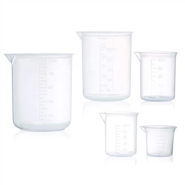 Plastique polyvalent 50 ml 100 ml 250 ml 500 ml 1000 ml Béchers gradués Tasses à mesurer transparentes