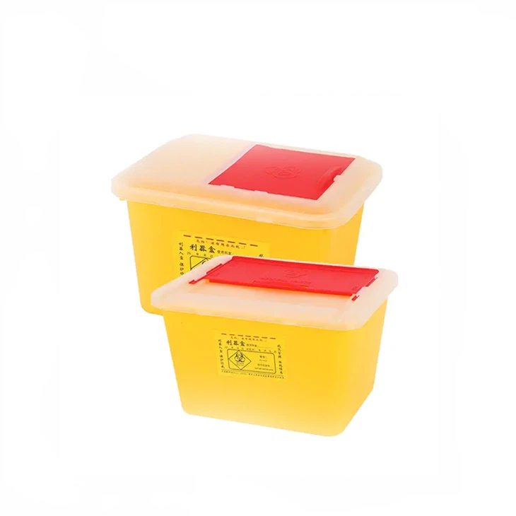 Sharp Container Disposable Medical 5 Quarts Square Shape Sharp Container