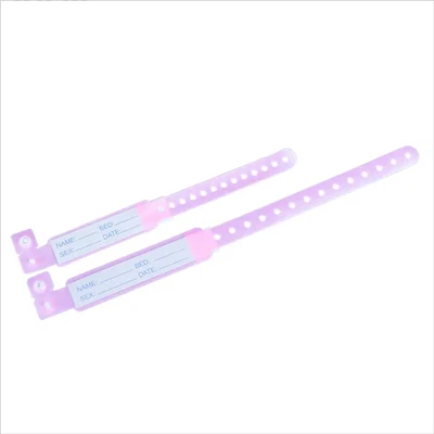 Bracelets d’identification en plastique en PVC médical jetables pour les patients hospitalisés