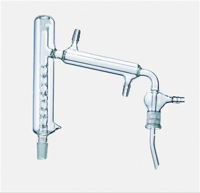 Adaptateur de distillation pour verrerie de laboratoire, Tube de connexion en verre, adaptateur de distillation synthétique